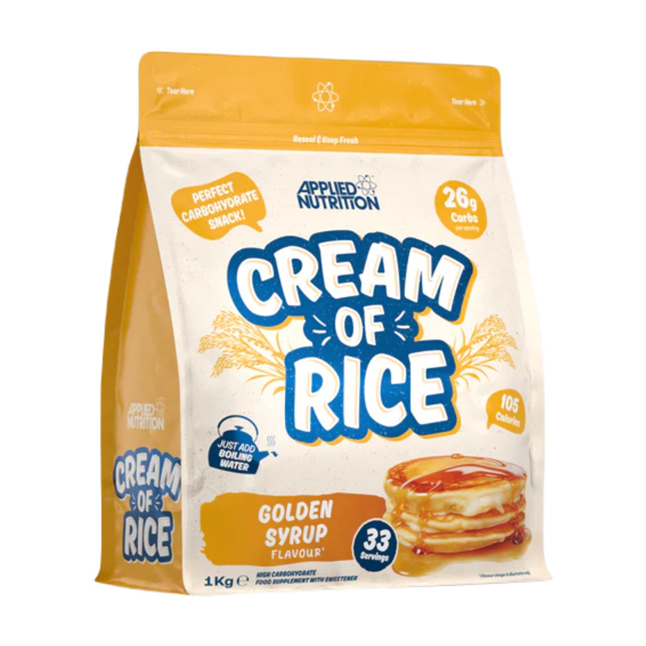 Applied Nutrition Cream Of Rice 1000gr Golden Syrup