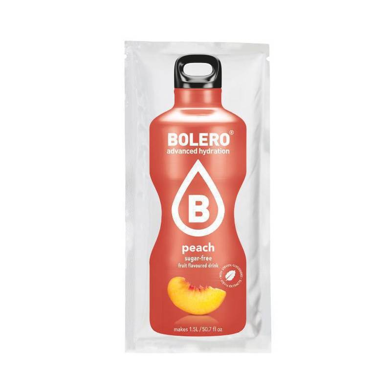 Bolero Χυμός σε Σκόνη 1.5L σε Νερό Ροδάκινο Χωρίς Ζάχαρη 9gr