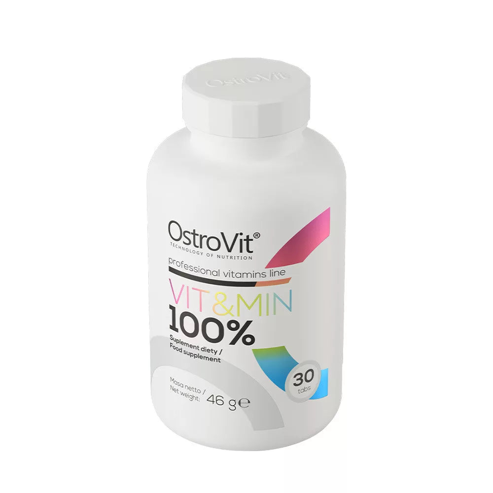 OstroVit Vit&Min 100% – Πολυβιταμίνες & Μέταλλα Υψηλής Απορρόφησης 30 Κάψουλες