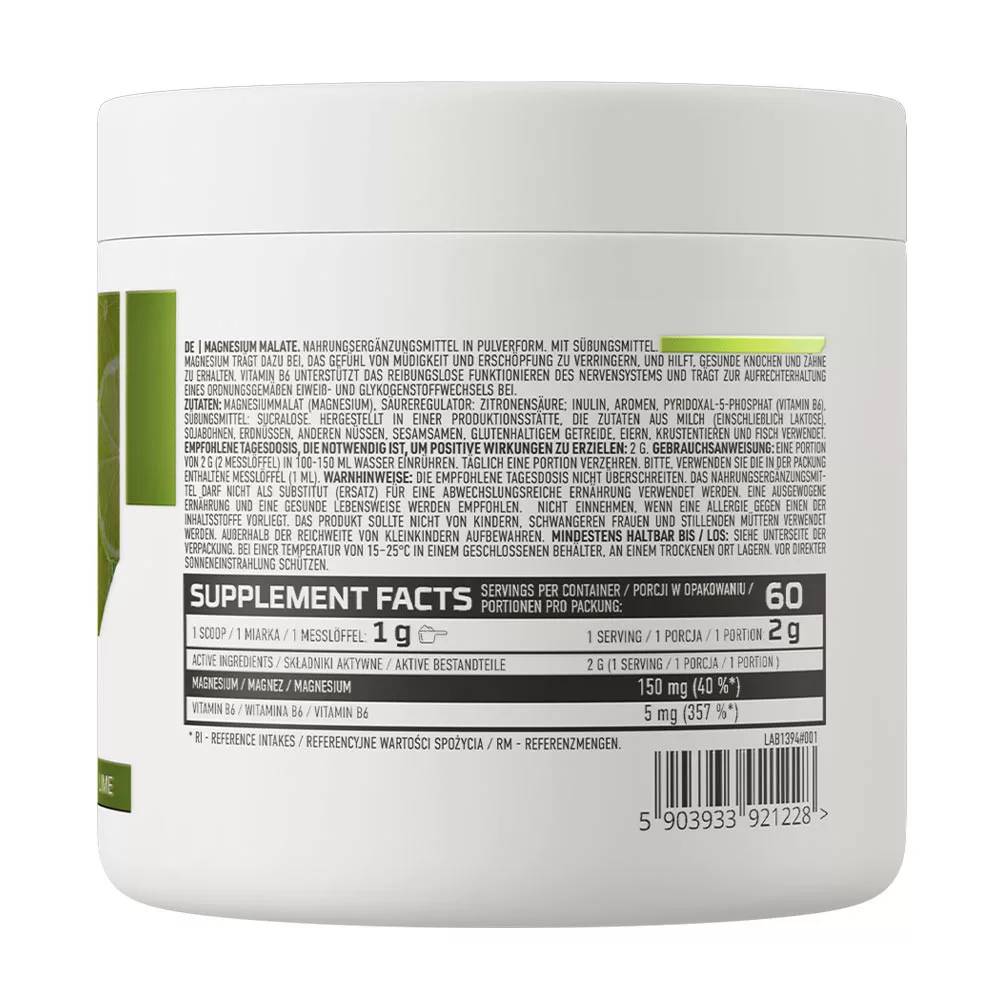 OstroVit Magnesium Malate – 120 g (Lime Flavour)