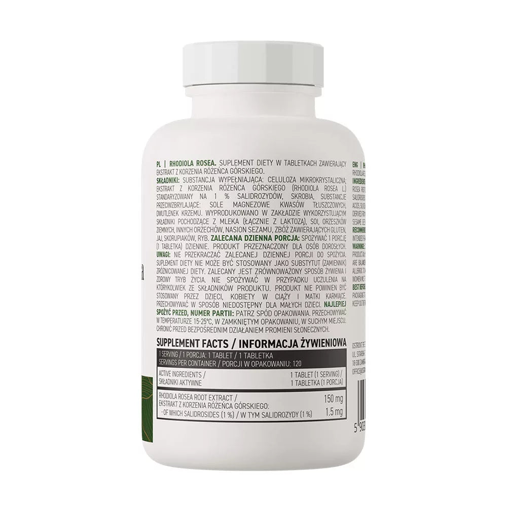 Rhodiola Rosea OstroVit 120 Δισκία – Συμπλήρωμα για Άγχος & Ενέργεια