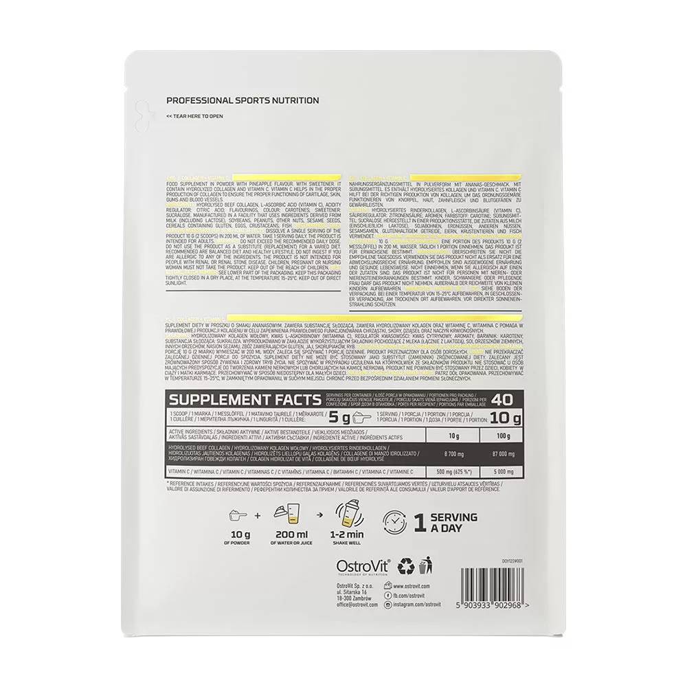 Collagen + Vitamin C – Κολλαγόνο για Δέρμα & Αρθρώσεις | 400g Pineapple