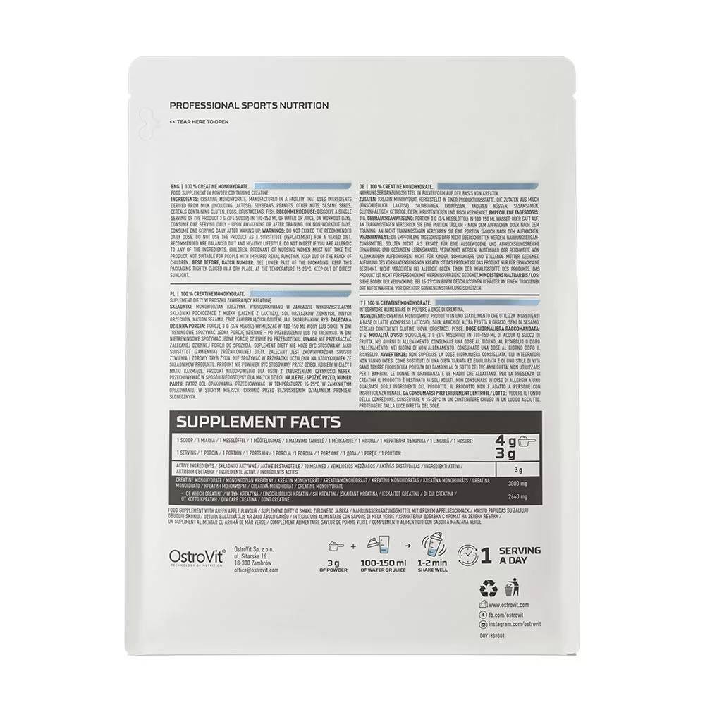 OstroVit Creatine Monohydrate – 300 g (Natural)