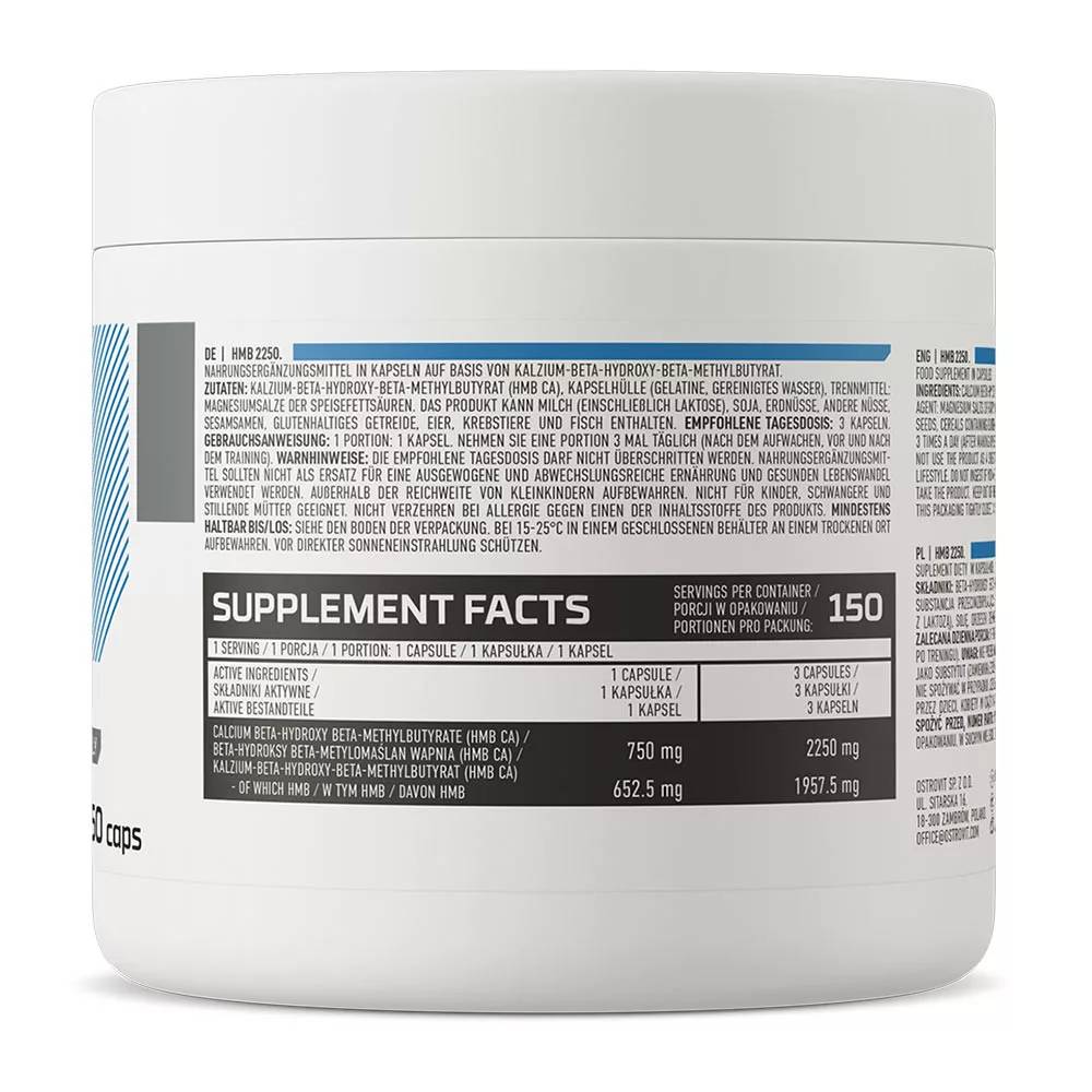OstroVit HMB 2250 mg – 150 Κάψουλες
