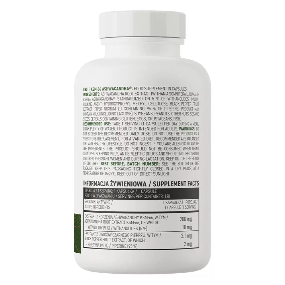 OstroVit KSM-66 Ashwagandha® VEGE – 120 Κάψουλες