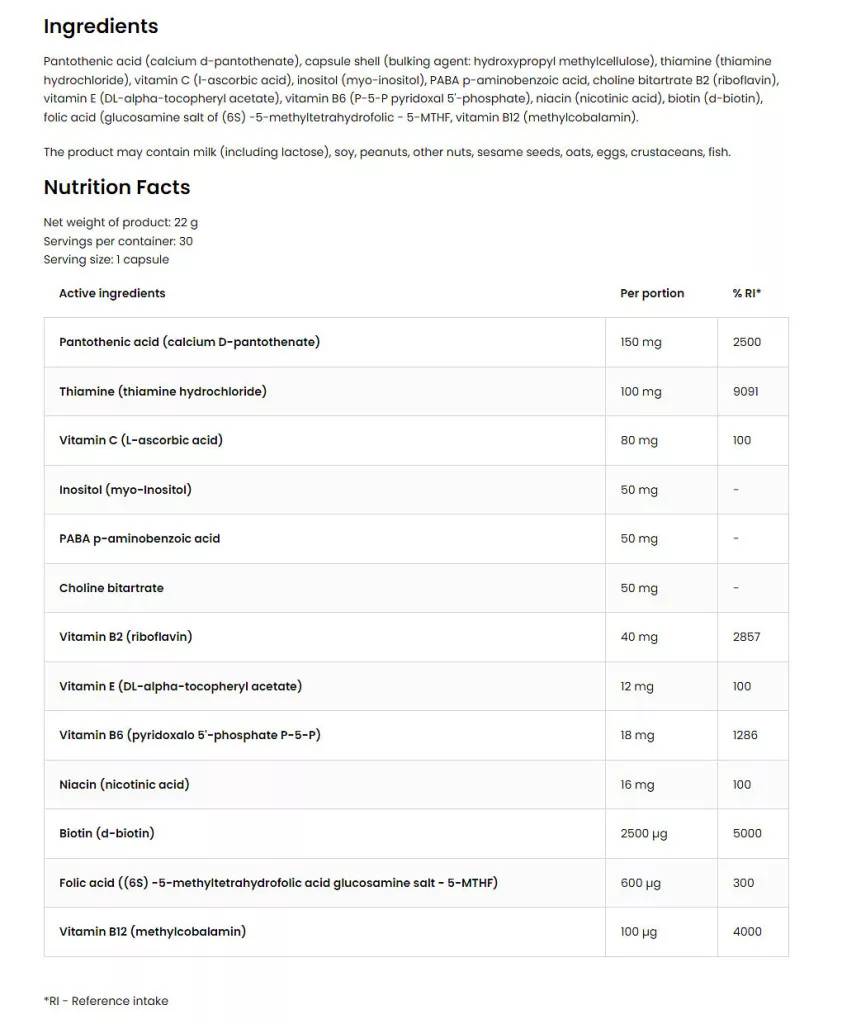 OstroVit Pharma Methyl B-Complex – 30 Κάψουλες