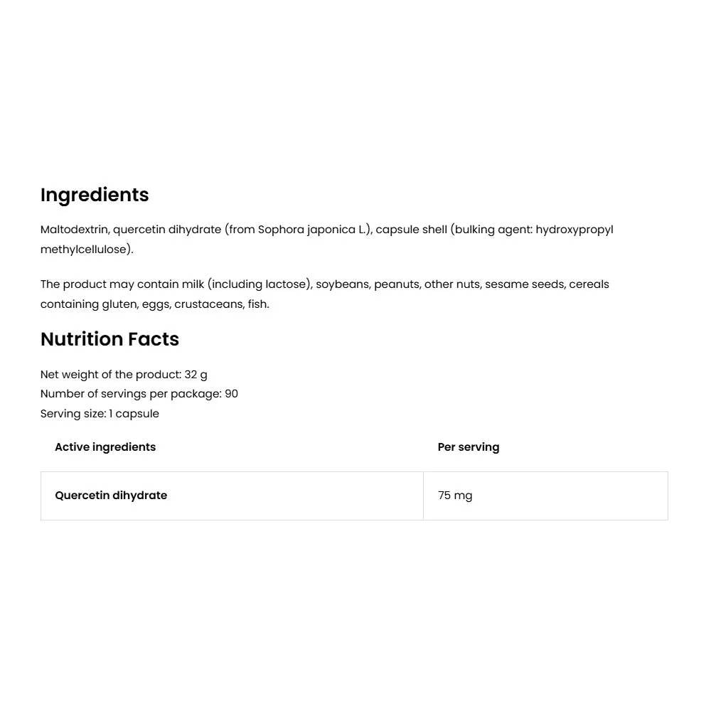 OstroVit Quercetin VEGE – 90 Κάψουλες