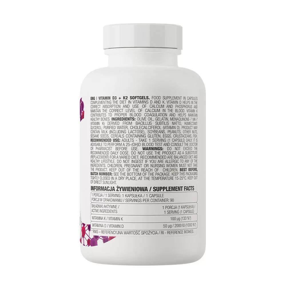 OstroVit Vitamin D3 + K2 – 90 Μαλακές Κάψουλες