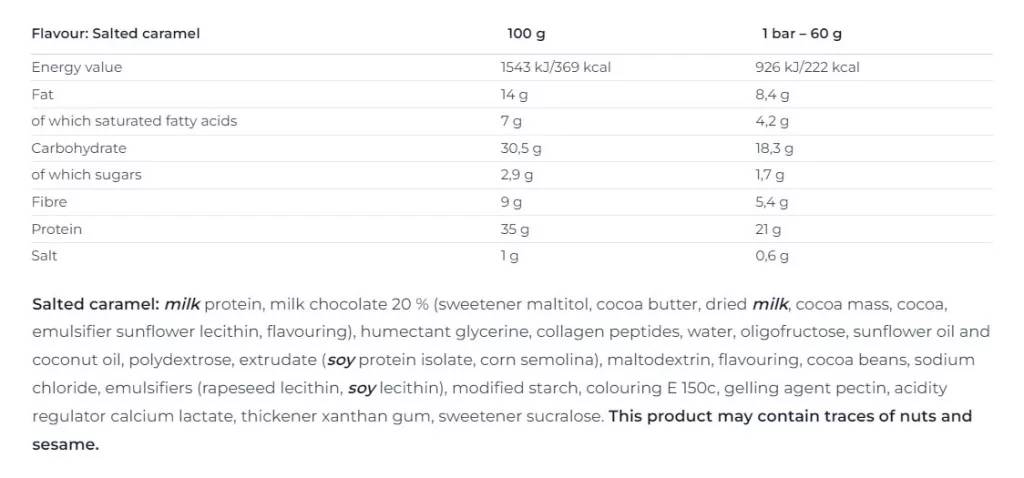 Nutrend Qwizz Protein Bar – Salted Caramel (1 Bar, 60 g)