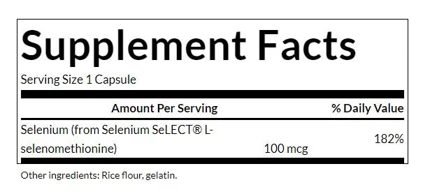 Swanson Selenium (L‑Selenomethionine) – 200 Κάψουλες