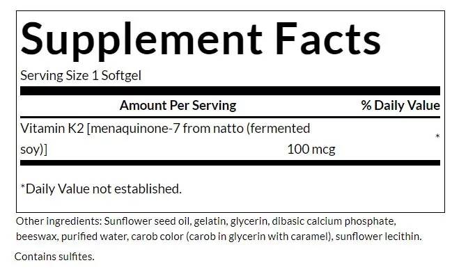 Swanson Vitamin K2 – Natural (30 Softgels)
