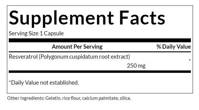 Resveratrol - Higher Potency 250mg (30 κάψουλες)
