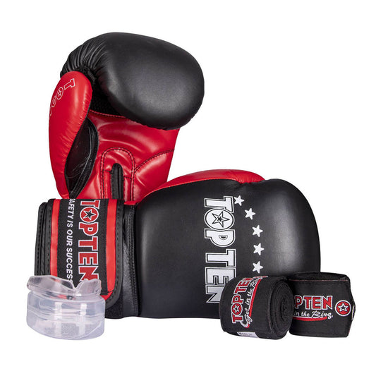 Πυγμαχικά Γάντια TOP TEN STARTER KIT Περιλαμβάνει Μασέλα και Μπαντάζ