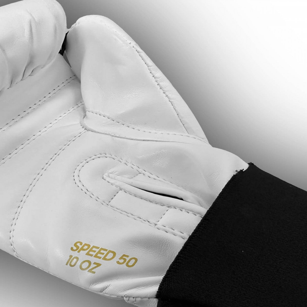 adidas SPEED 50 Boxing Gloves, White/Gold