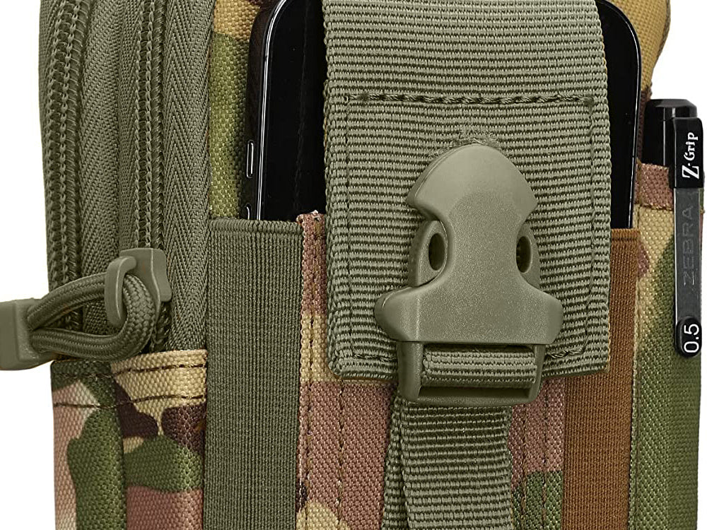 Tactical Camo Military Belt Pouch, (18cm x 12cm x 6cm)