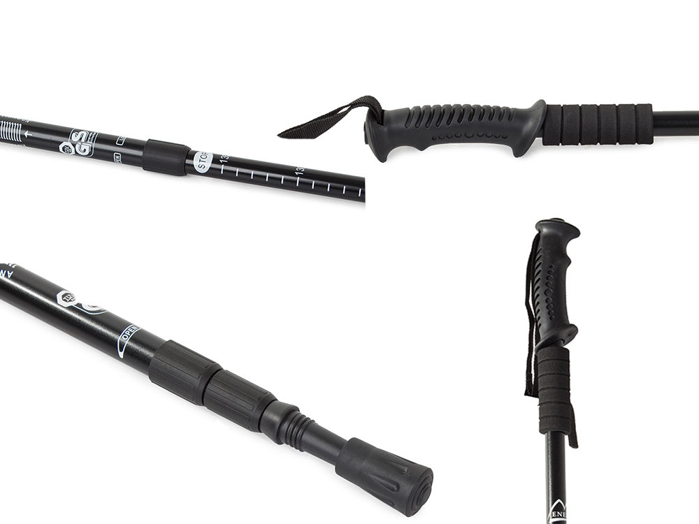Telescopic Aluminum Climbing Pole 1pc, Black