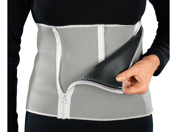 2in1 Neoprene Slimming Belt and Corset with Zipper, Gray