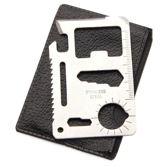 Survival card survival tool knife - Card Multitool with Case Silver