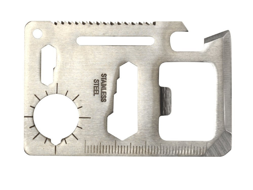 Survival card survival tool knife - Card Multitool with Case Silver