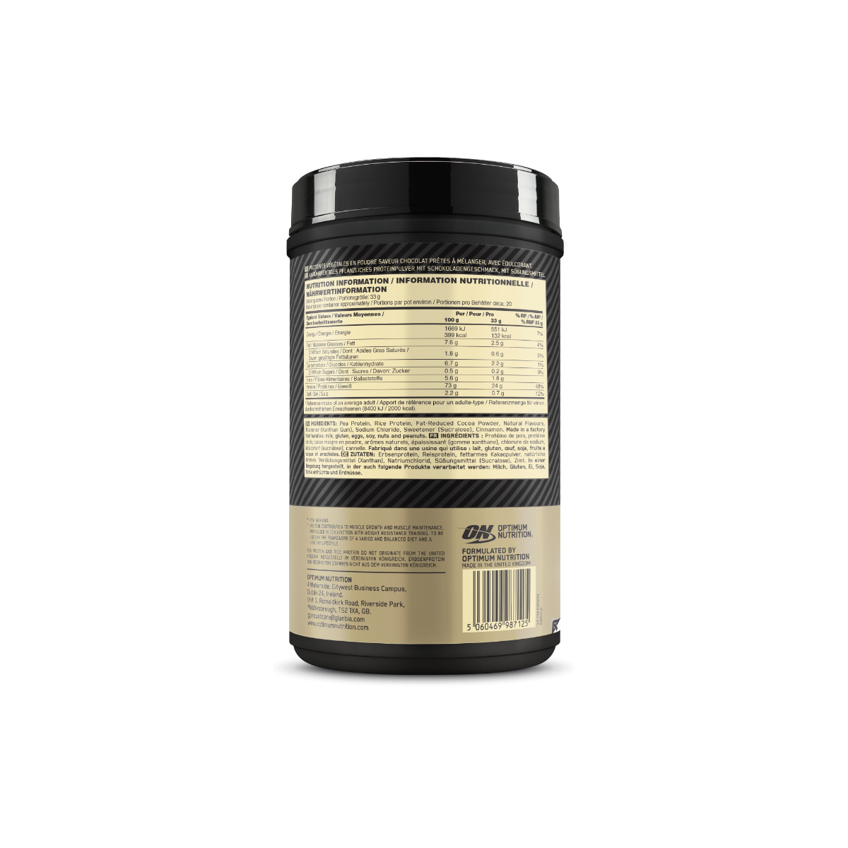 Optimum Nutrition Gold Standard 100% Plant Based Protein με Γεύση Double Rich Chocolate 684gr