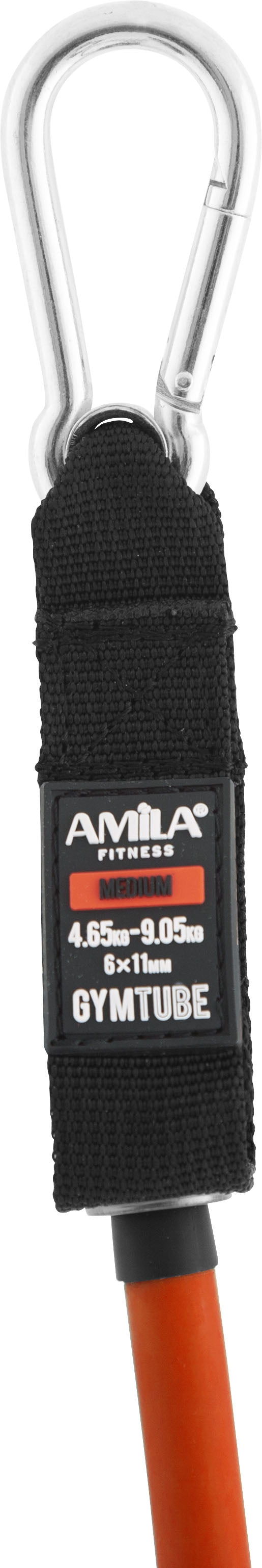 Λάστιχο Αντίστασης AMILA GymTube με Clip Medium, Κόκκινο