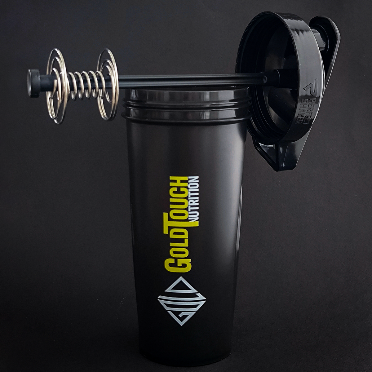 GoldTouch Nutrition Shaker Πρωτεΐνης 700ml Πλαστικό Μαύρο