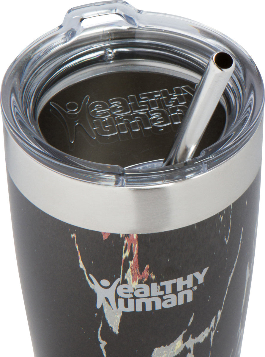Healthy Human Cruiser Tumbler Black Onyx Thermos Tumbler with Straw 0.59lt