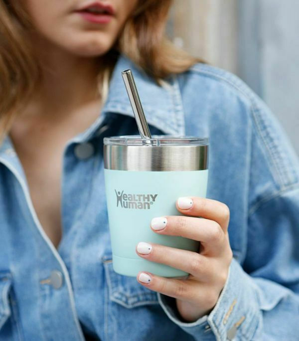 Healthy Human Cruiser Tumbler Neo Mint Thermos Cup with Straw 0.35lt