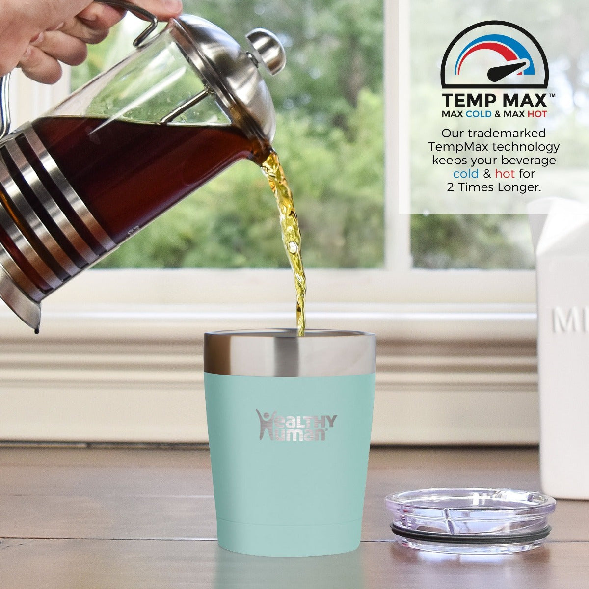 Healthy Human Cruiser Tumbler Neo Mint Thermos Cup with Straw 0.35lt