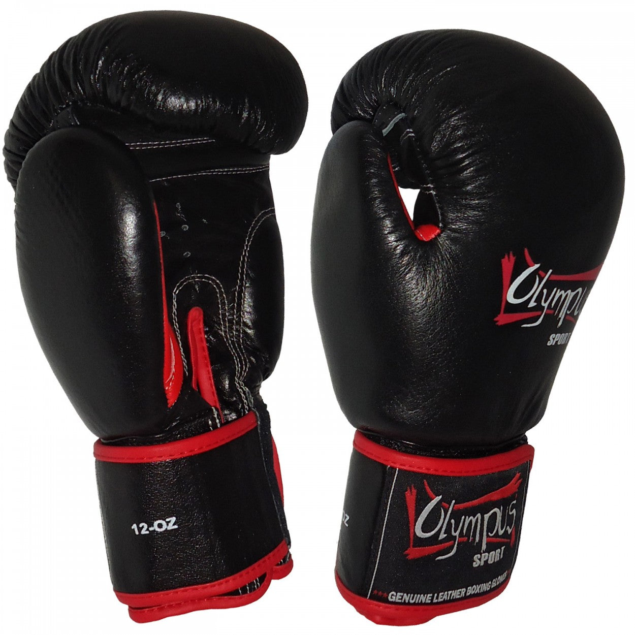 Boxing Gloves Olympus Leather THAI Style Black/Red