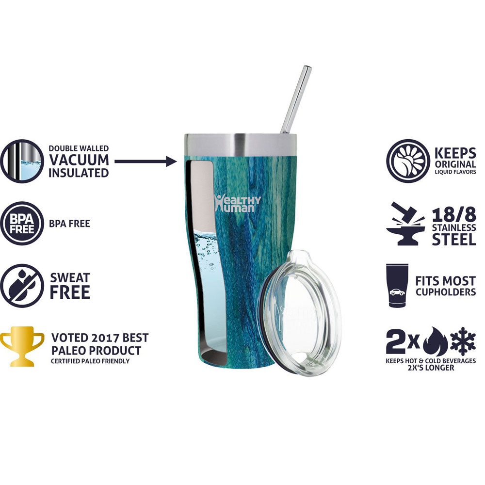 Healthy Human Cruiser Tumbler Bora Bora Thermos Tumbler with Straw 0.35lt