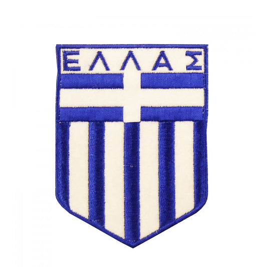 Embroidered Badge - Greek Flag Oval