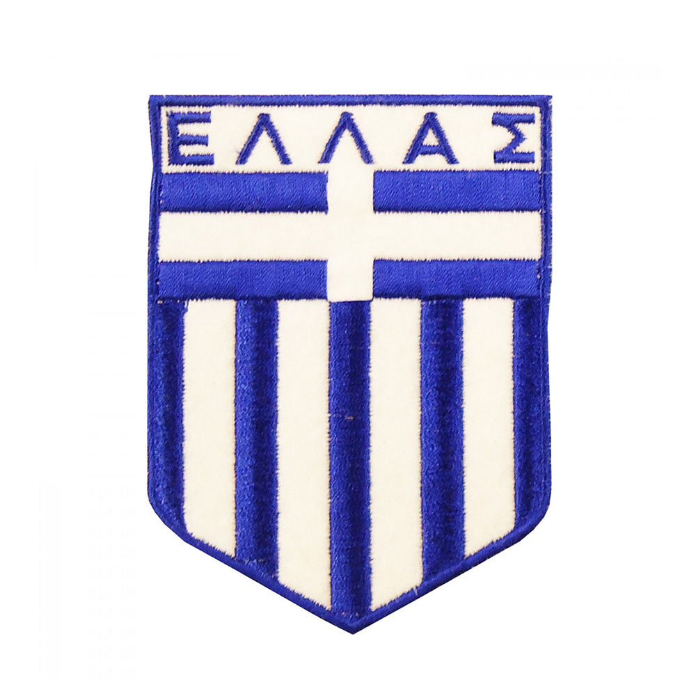 Embroidered Badge - Greek Flag Oval Small