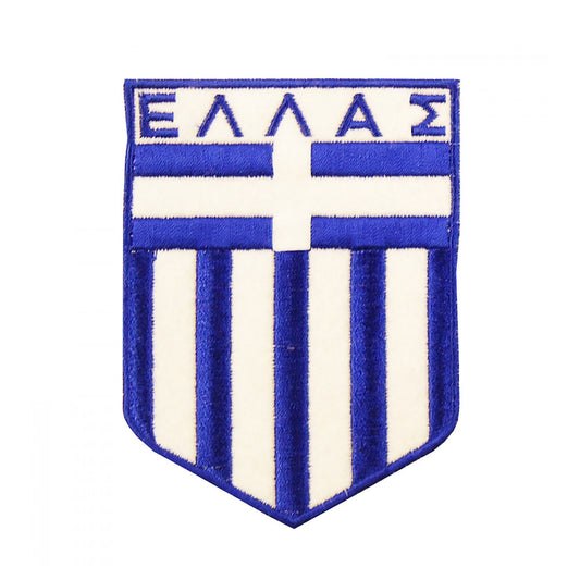 Embroidered Badge - Greek Flag Oval Small
