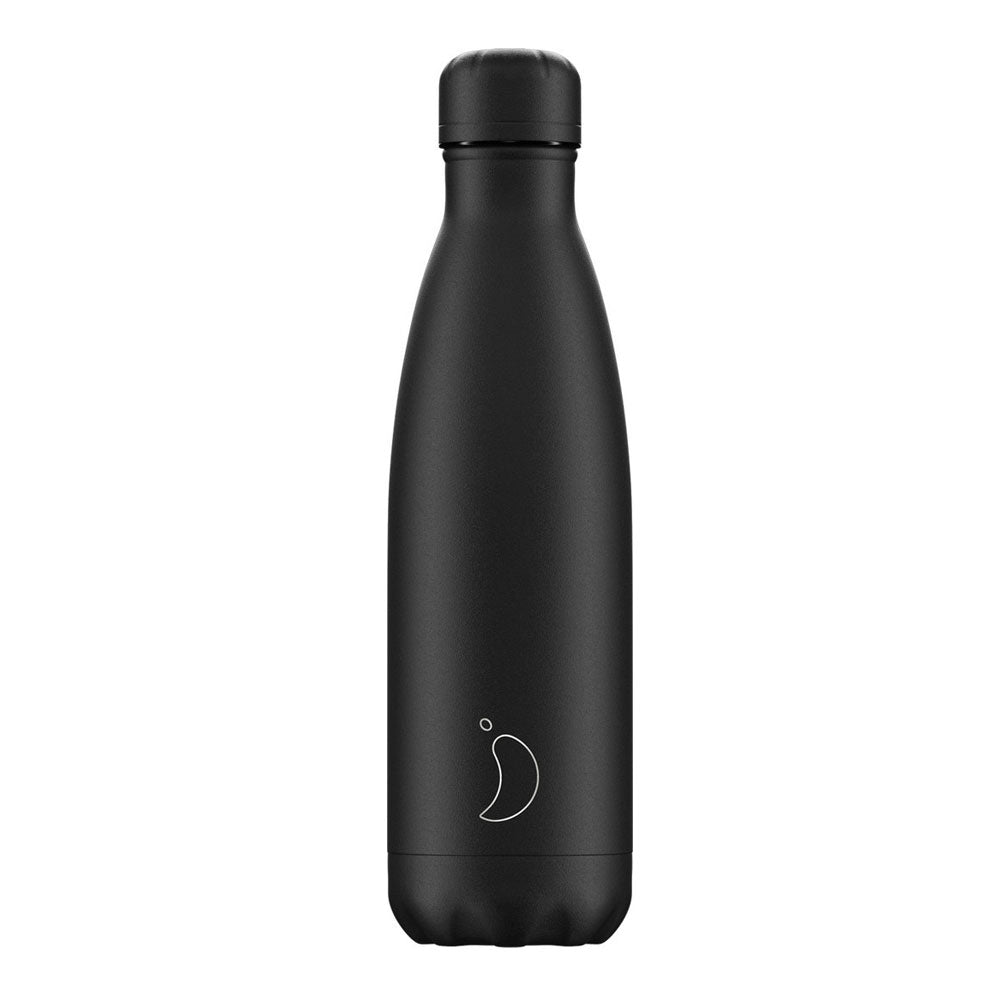 Chilly's Monochrome All Black Μπουκάλι Θερμός 0.5lt