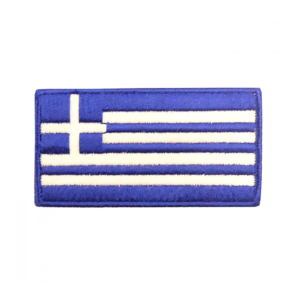 Embroidered Badge - Greek Flag Medium