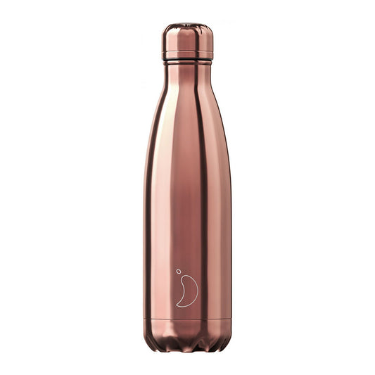 Chilly's Chrome Rose Gold Thermos Bottle 0.5lt