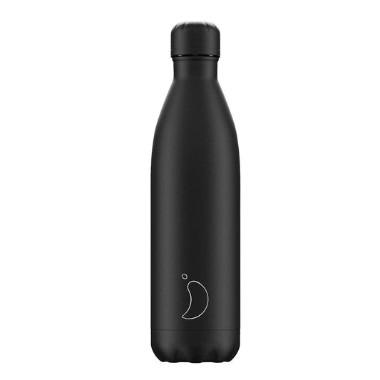Chilly's Monochrome All Black Bottle Thermos 0.75lt