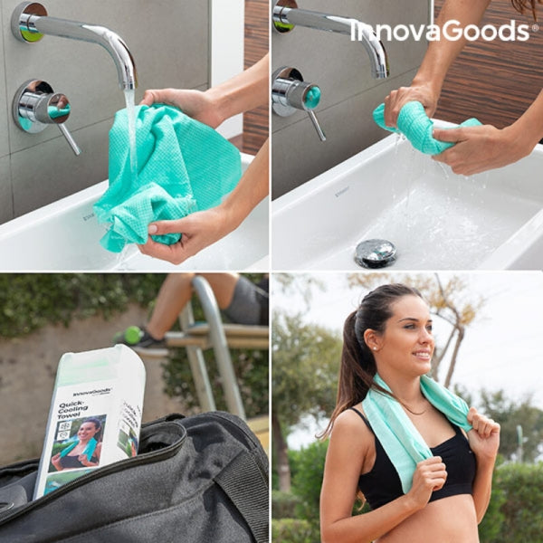 InnovaGoods instant cooling sports towel with ice effect