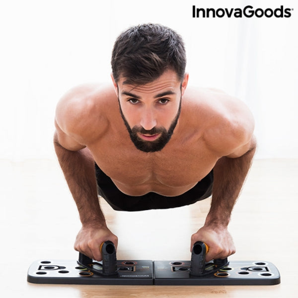 Push-Up Board with Resistance Bands and Exercise Guide