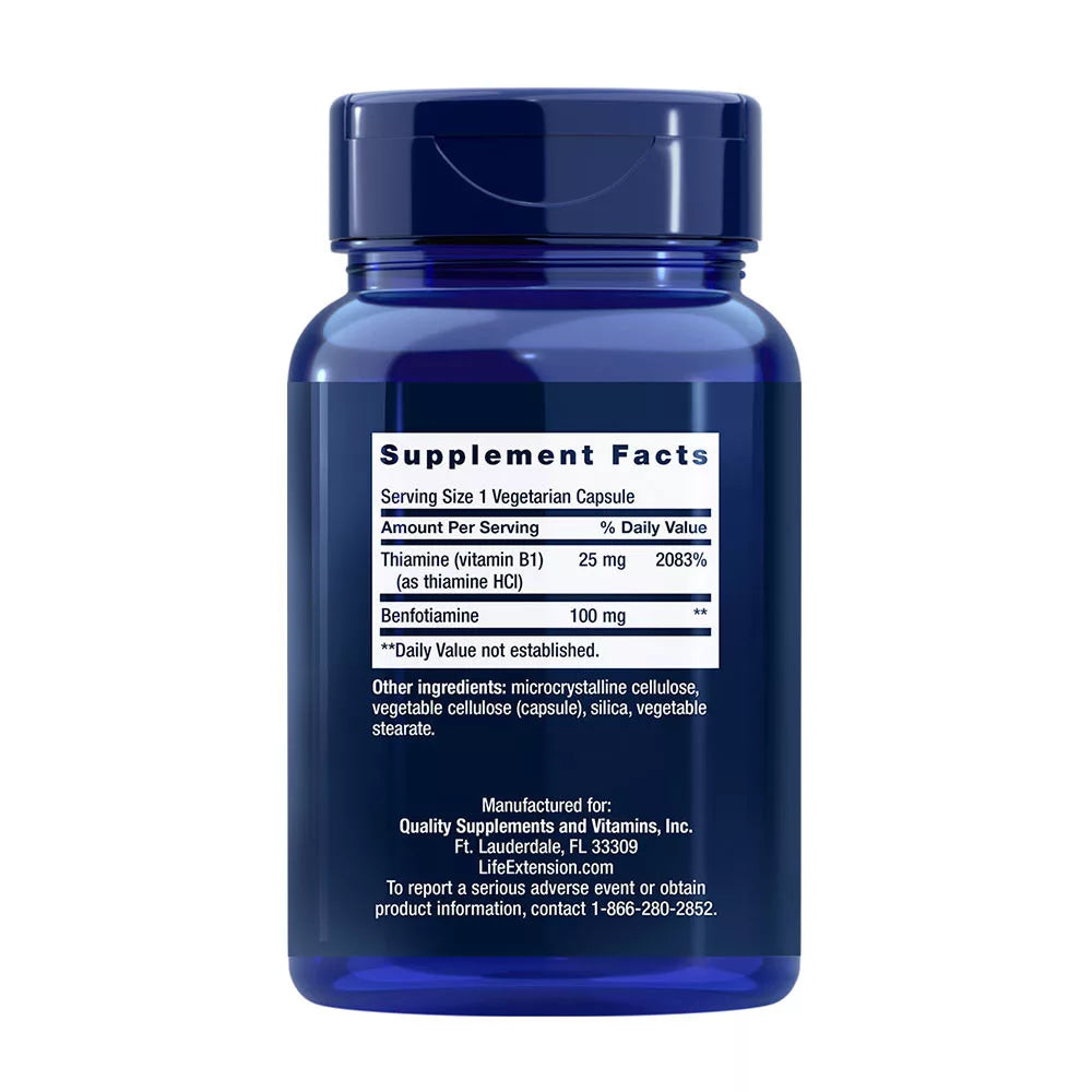 Life Extension Benfotiamine With Thiamine 120 φυτικές κάψουλες