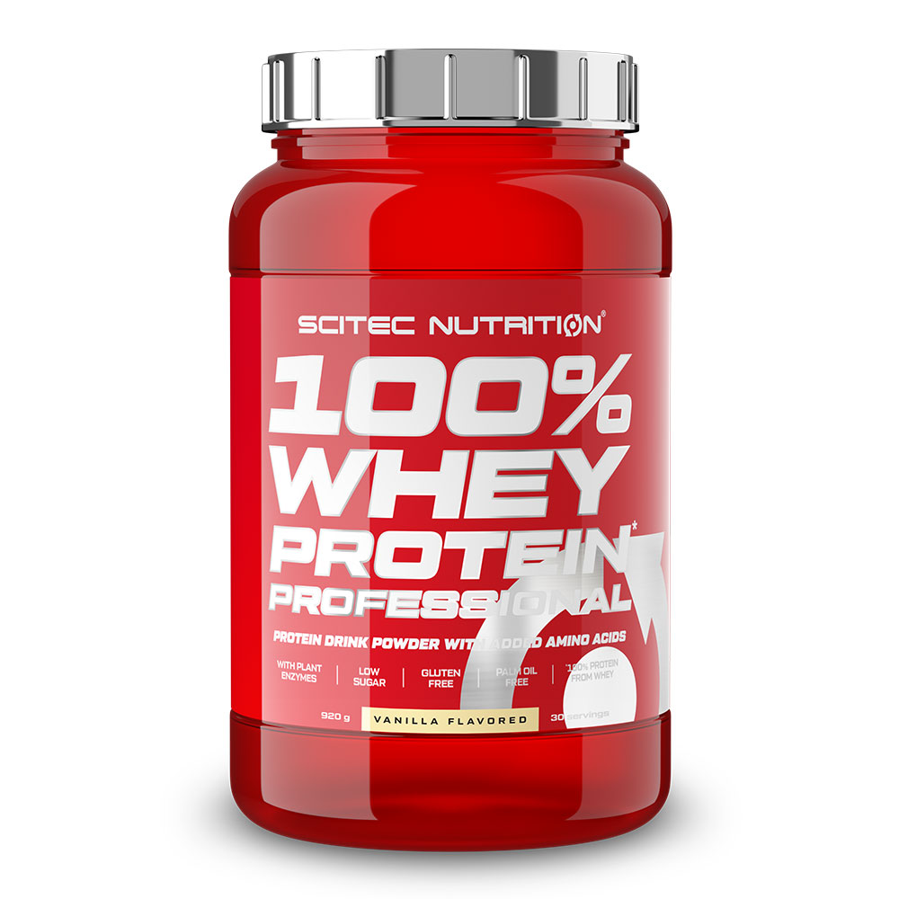 Scitec Nutrition 100% Whey Professional with Added Amino Acids Πρωτεΐνη Ορού Γάλακτος Χωρίς Γλουτένη 920gr