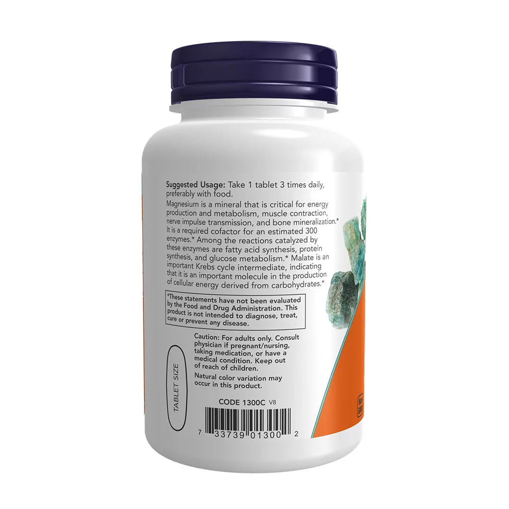 Now Foods Magnesium Malate 1000mg 180 ταμπλέτες