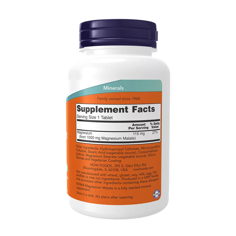 Now Foods Magnesium Malate 1000mg 180 ταμπλέτες
