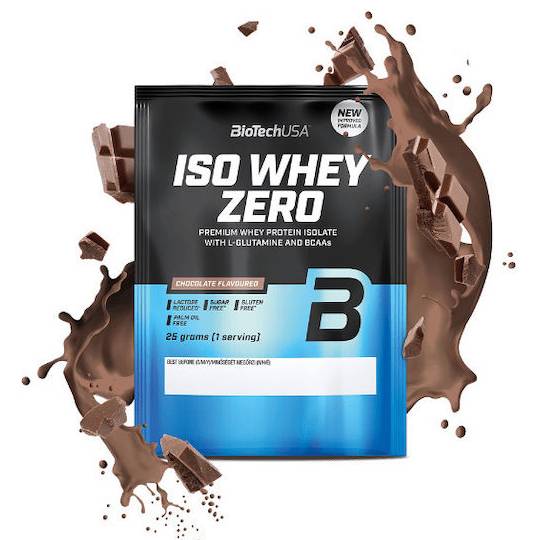 Biotech USA Iso Whey Zero With Glutamine & BCAAs Πρωτεΐνη Ορού Γάλακτος Χωρίς Γλουτένη & Λακτόζη 25gr