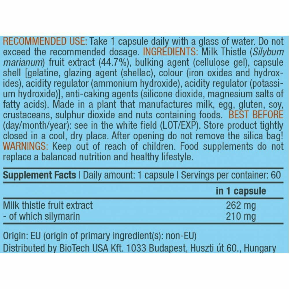 Biotech USA Milk Thistle 60 κάψουλες