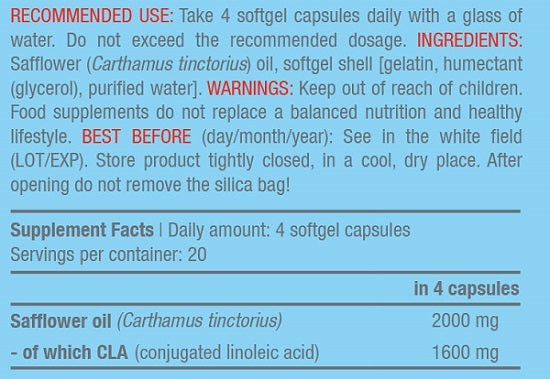 Biotech USA CLA 400 1600mg 80 μαλακές κάψουλες