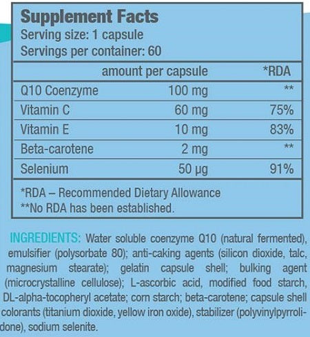 Biotech USA H2O Q10 with Vitamins &amp; Selenium 60 capsules