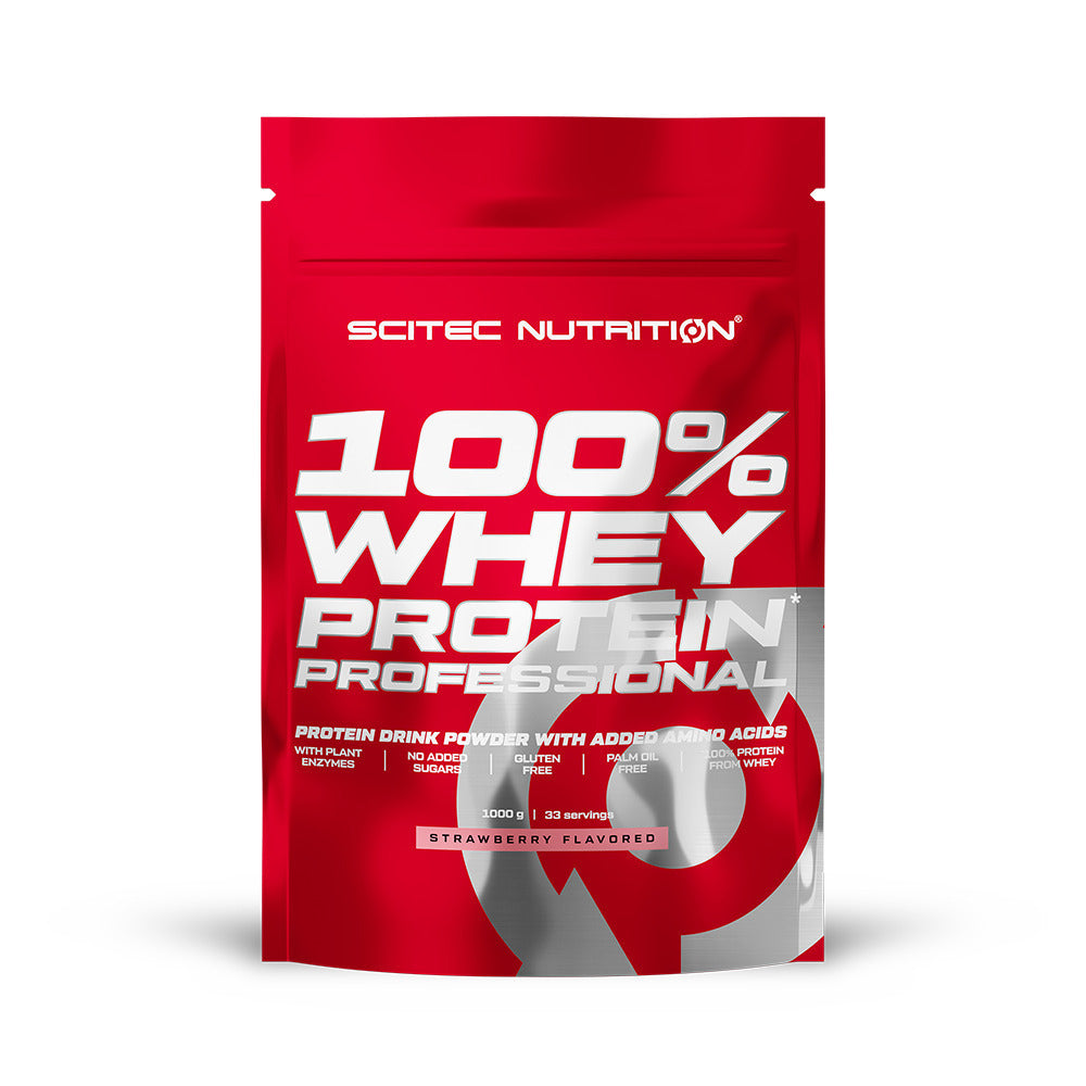 Scitec Nutrition 100% Whey Professional with Added Amino Acids Πρωτεΐνη Ορού Γάλακτος Χωρίς Γλουτένη 1kg
