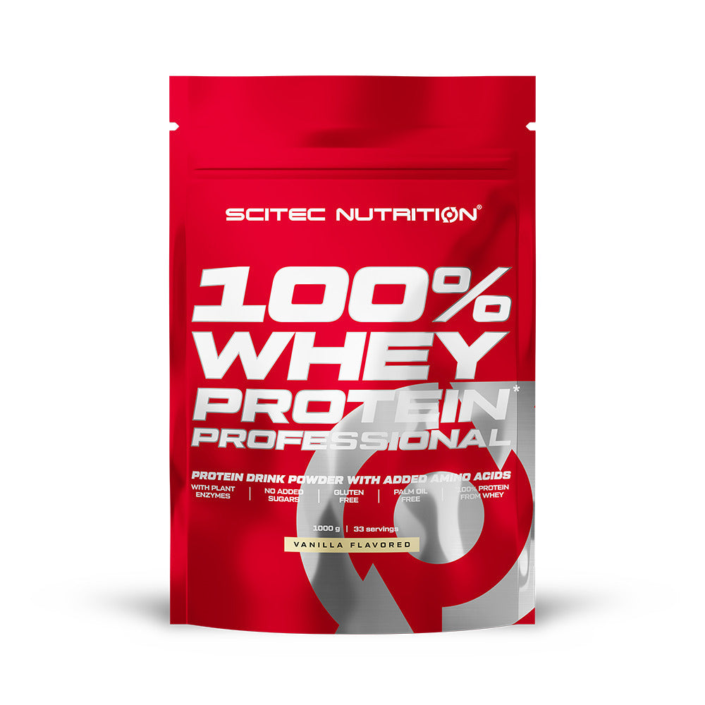 Scitec Nutrition 100% Whey Professional with Added Amino Acids Πρωτεΐνη Ορού Γάλακτος Χωρίς Γλουτένη 1kg